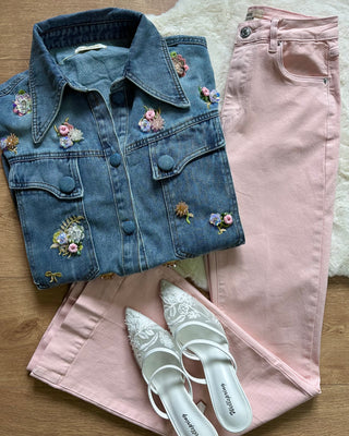 Jeans zampa rosa
