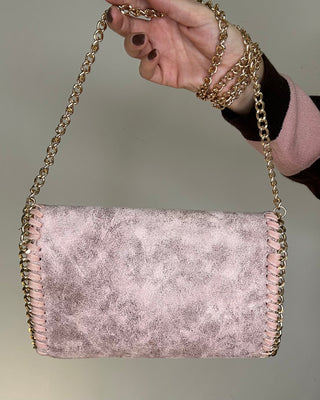 Borsa rosa con tracolla