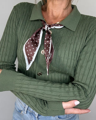 Cardigan Olive Scarf