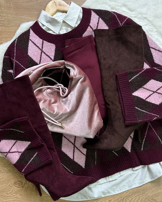 Leggings termici Effetto Seconda Pelle Burgundy