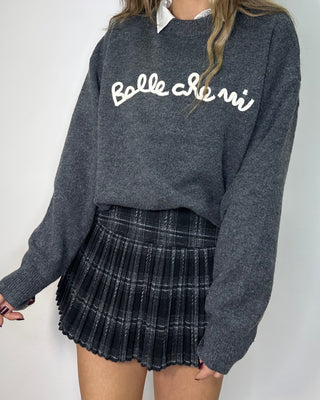 Cozy Embroidered Knit cacao - avorio