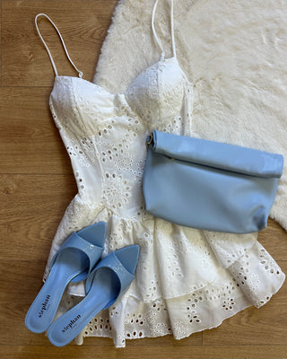Abito sangallo 100% cotone con short interno