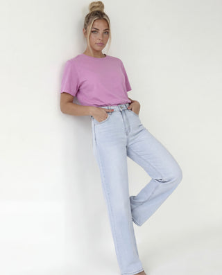 T-shirt paris 100% cotone rosa e corallo