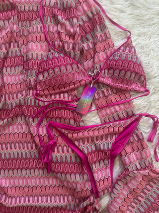 Set bikini e copricostume crochet