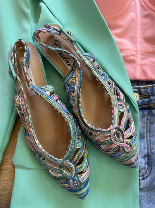 Slingback Intrecciate Multicolor