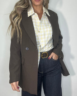 Blazer doppio petto cioccolato
