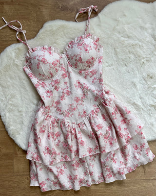 Abitino floreale romantic rosa