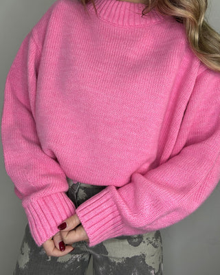 Maglione LUMINA girocollo rosa