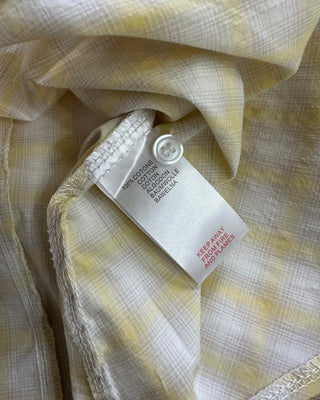 Camicia 100% cotone a quadri con maniche a palloncino