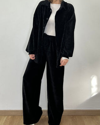 Coordinato Velvet Soft – Camicia & Pantalone nero