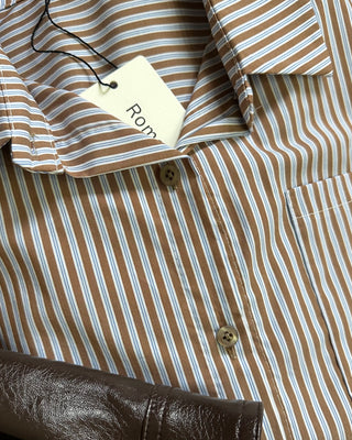 Camicia righe 70% cotone oversize 4 colori