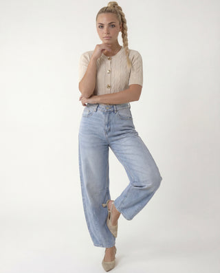 Jeans ballon lavaggio chiaro