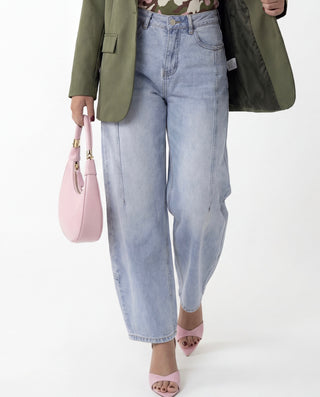 Jeans ballon lavaggio chiaro