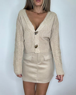 Gonna flanella beige