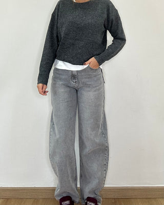 Jeans Ballon grigio chiaro