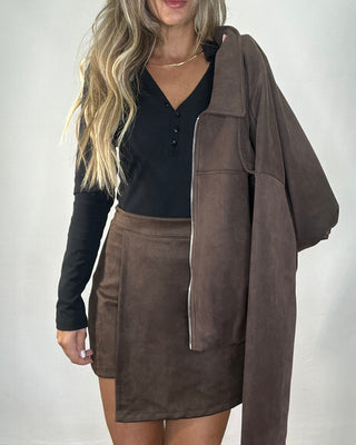 Coordinato Cacao Suede