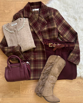 Gonna paris bordeaux 80% cotone con cintura