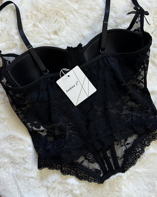 Corpetto bustier nero