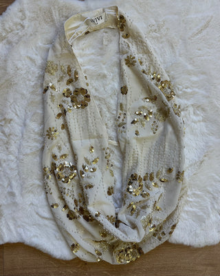 Top Halter Paillettes Gold