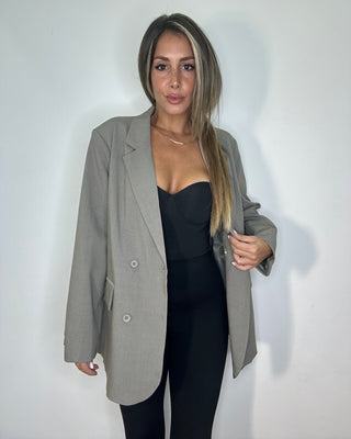 Blazer Premium Double-Breasted Tortora