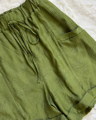Short verde con coulisse