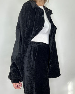 Coordinato Velvet Soft – Camicia & Pantalone nero
