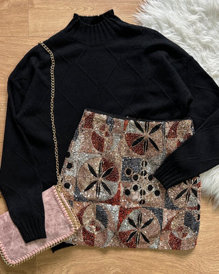 Maglione oversize mezzo collo 6 colori