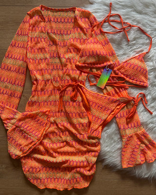 Set bikini e copricostume crochet