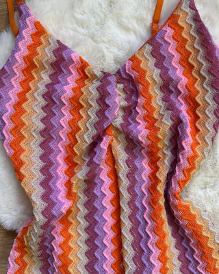 Body zigzag glam multicolore