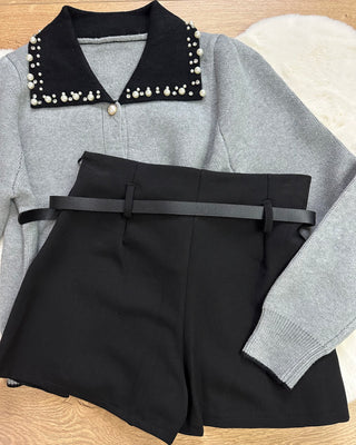 Panta gonna plissè con cintura