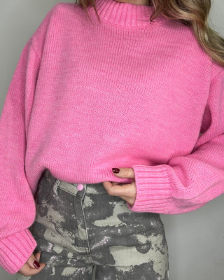 Maglione LUMINA girocollo rosa