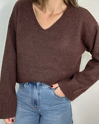 Maglione scollo AV – Ciocco 20% lana