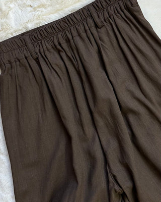 Bermuda cioccolato 55% lino