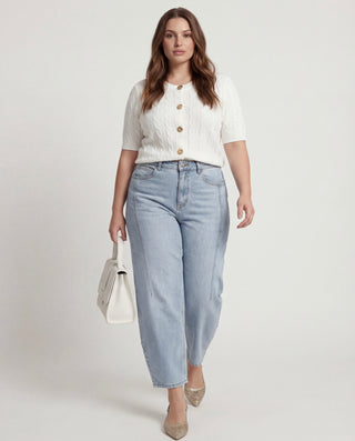 Jeans ballon lavaggio chiaro