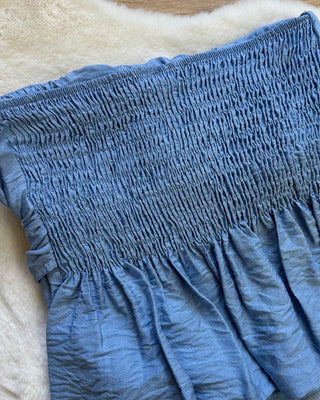 Coordinato top e pantalone azzurro