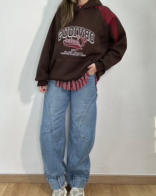 Baggy Jeans – Light Wash Ankle Detail