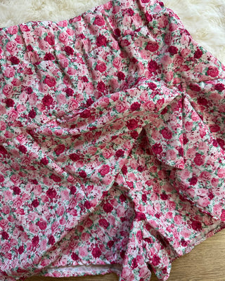 Cordset 2 pezzi floreale rosa