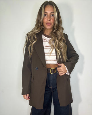 Blazer doppio petto cioccolato