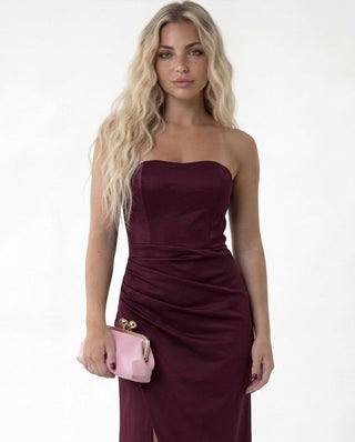 Abito lungo bordeaux imperial