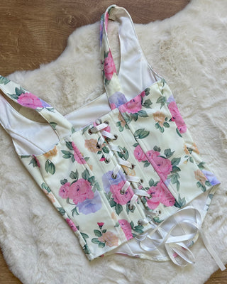 Top Corsetto Rose Garden rosa