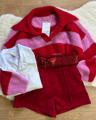 Short con cintura paillettes