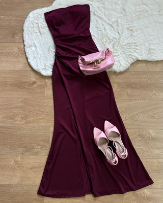 Abito lungo bordeaux imperial