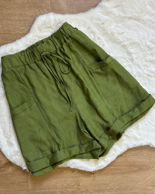 Short verde con coulisse