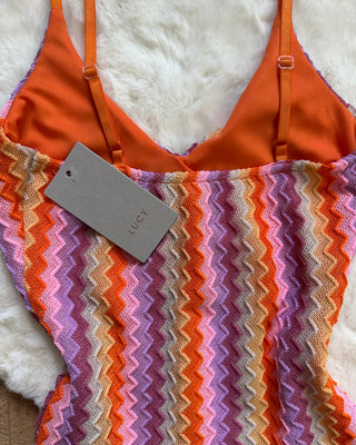 Body zigzag glam multicolore