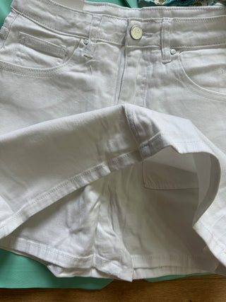 Panta gonna in denim bianco