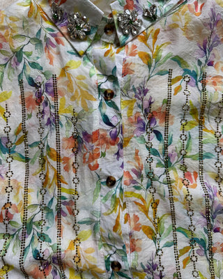 Camicia Paris gioiello floreale 80% cotone