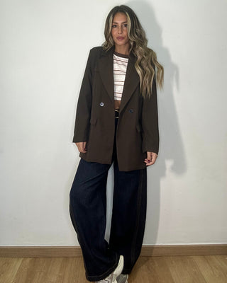 Blazer doppio petto cioccolato