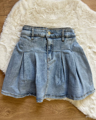 Gonna in denim con pence