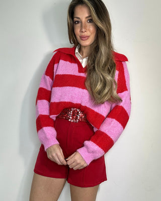 Short con cintura paillettes