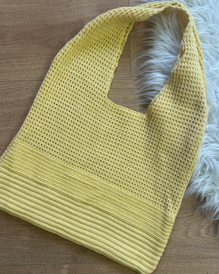 Borsa crochet giallo
